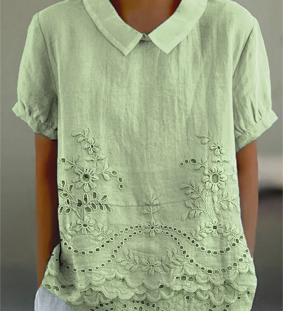 Zsófia| Virágmintás Hímzett Ing