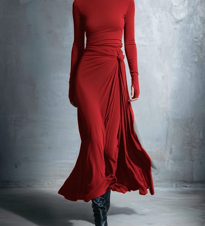 Stilus Noknek™ - Maxi ruha oldalsó csomóval