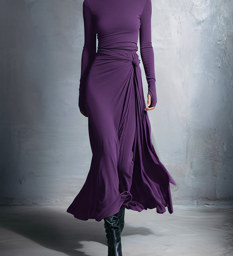 Stilus Noknek™ - Maxi ruha oldalsó csomóval