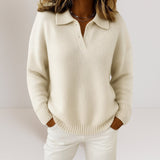 Jázmin™ | Puha kötött pulóver gallérral