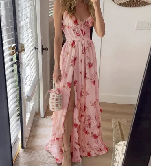 Charlice | Vestido longo floral