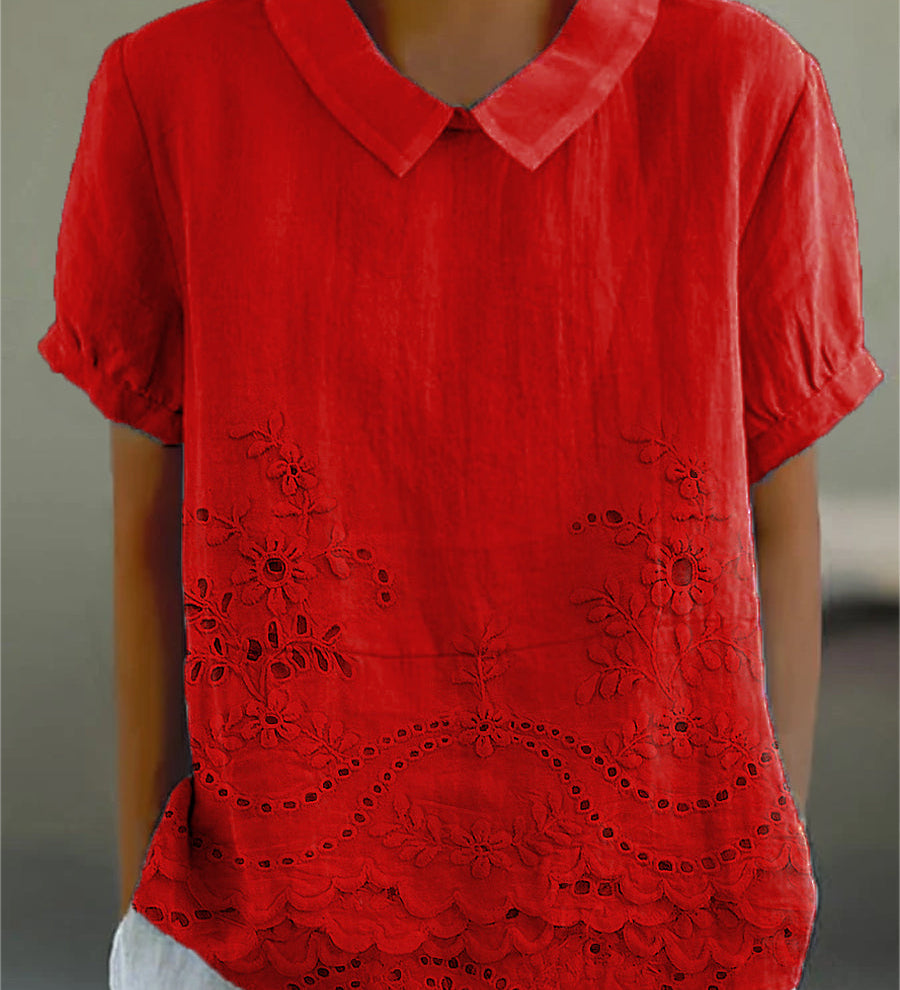 Zsófia| Virágmintás Hímzett Ing