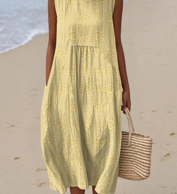 Réka | Hímzett midi ruha