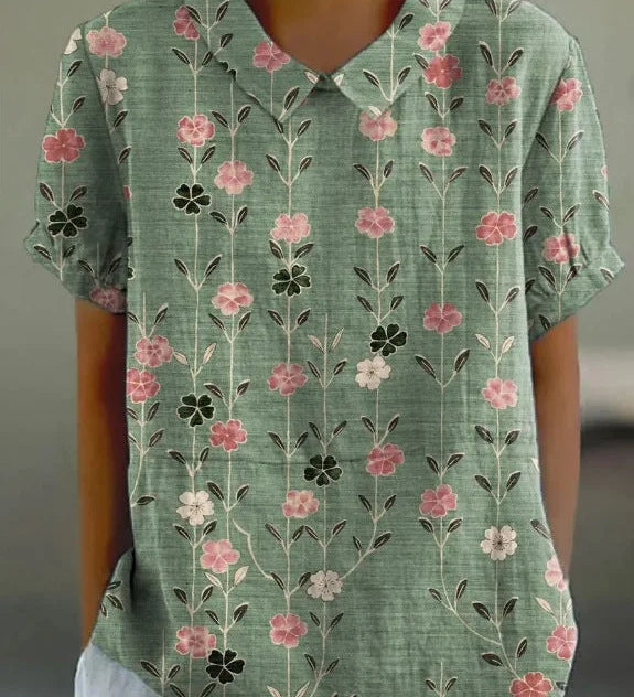 Virágmintás ing finom mintával.