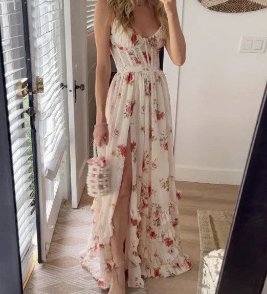 Charlice | Vestido longo floral