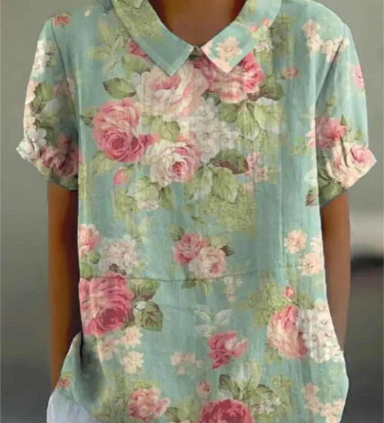 Virágmintás ing finom mintával.