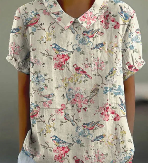 Virágmintás ing finom mintával.