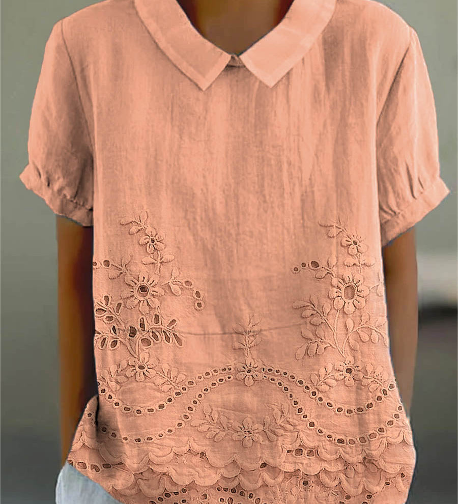 Zsófia| Virágmintás Hímzett Ing